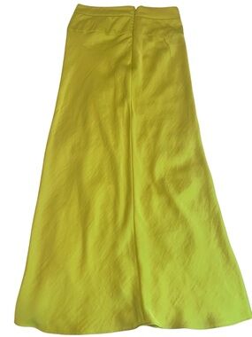 Free People Lime Green Maxi Skirt Ladies Size 0 Satin